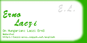 erno laczi business card